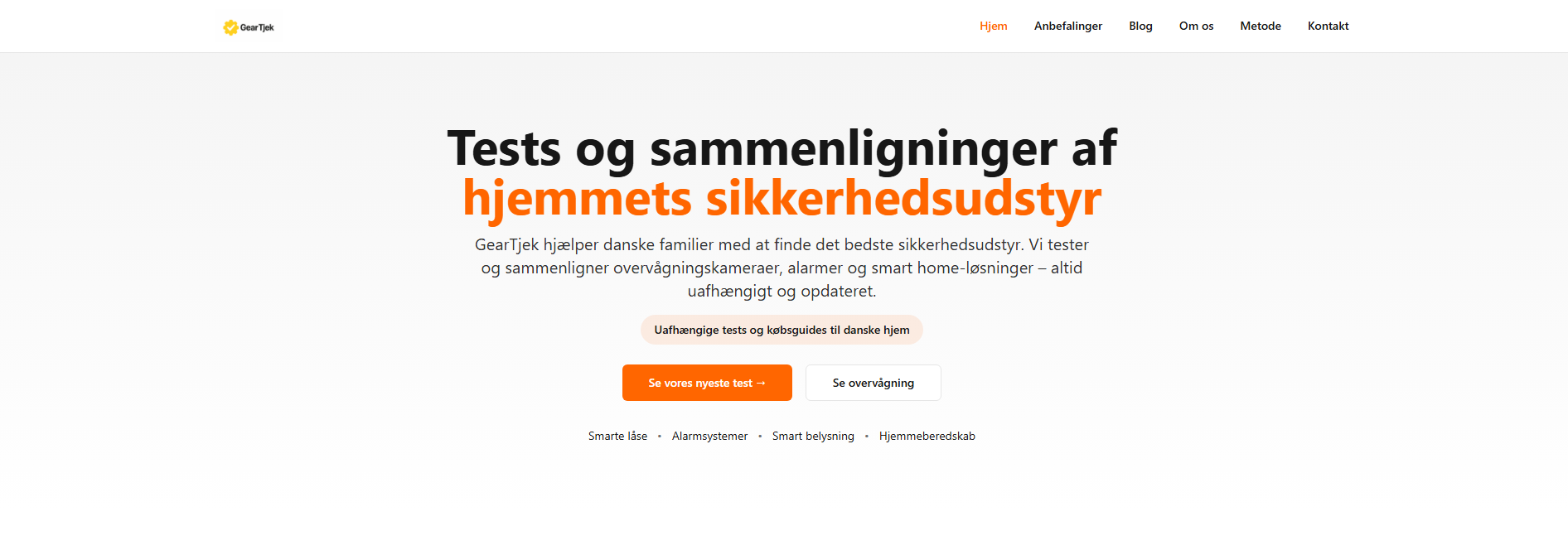 Skærmbillede af GearTjek